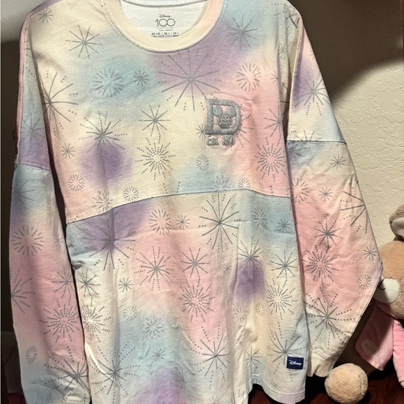Disney Sparkle Logo Pastel Long Sleeve Shirt - Picture 1 of 3